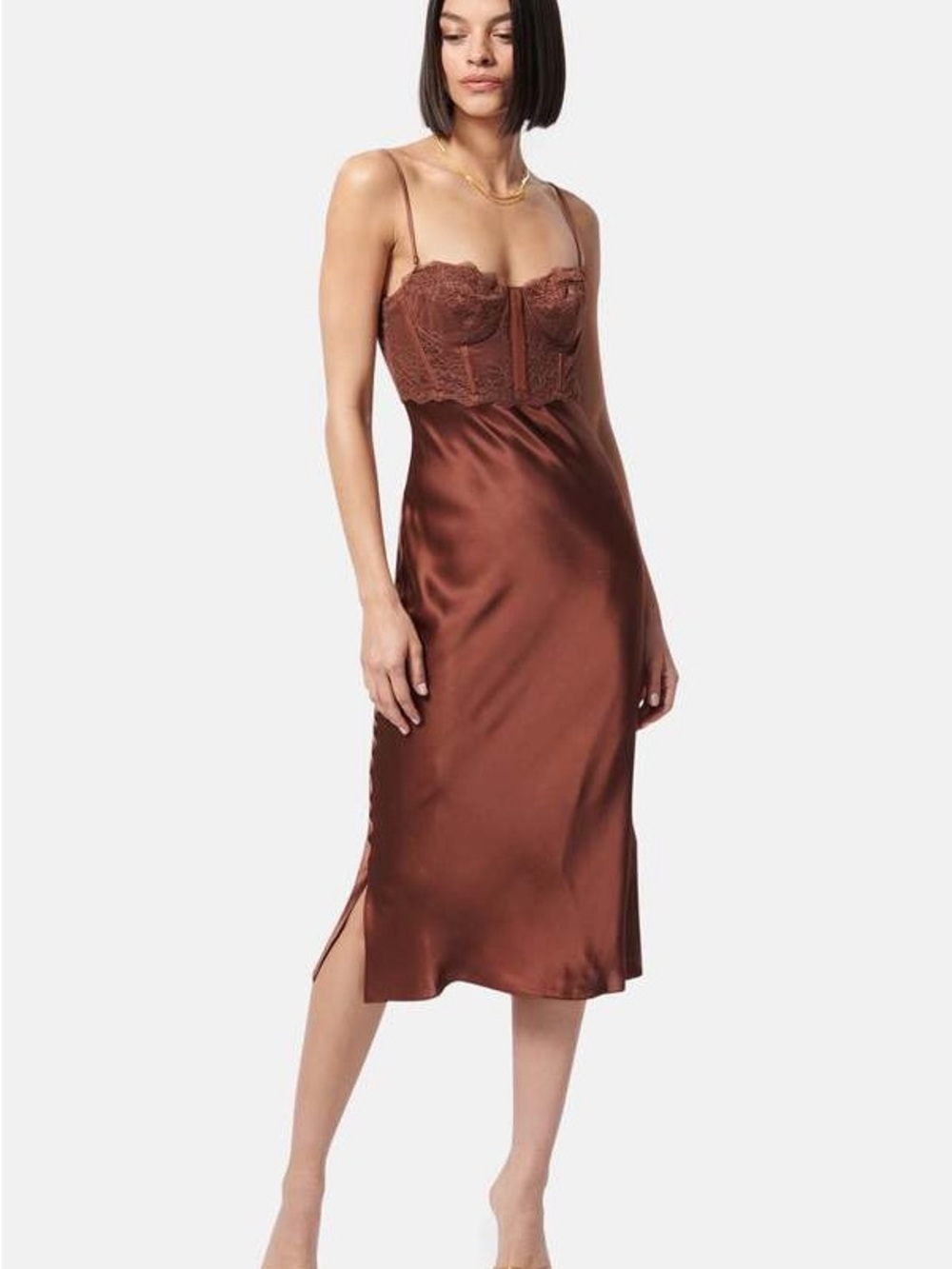 CAMI NYC- Lara Dress in Coffee